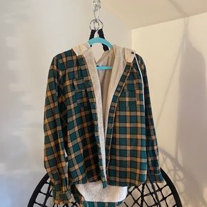 flannel hoodie